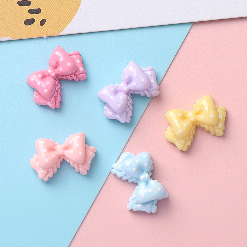 7 Colors Mini Bow Resin Charms - đánh giá và giá Art Craft Items