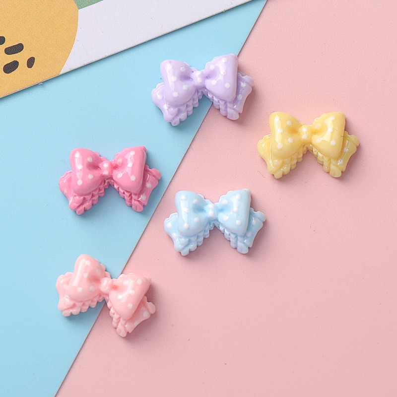 7 Colors Mini Bow Resin Charms - đánh giá và giá Art Craft Items