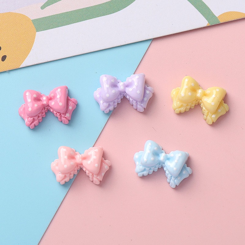 7 Colors Mini Bow Resin Charms - đánh giá và giá Art Craft Items
