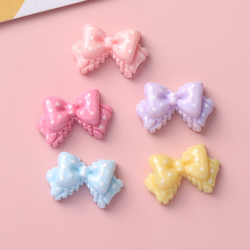 7 Colors Mini Bow Resin Charms - đánh giá và giá Art Craft Items